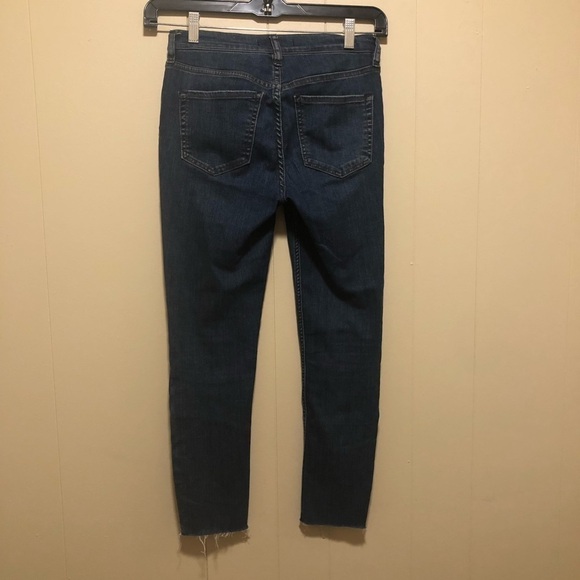 Free People button fly knee hole Jeans 28 - Picture 6 of 11